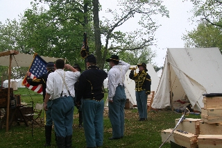 Regiment flag raising ceremony